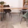 Table de repas épurée et design en acacia et pieds métal "Wendy" 180 cm