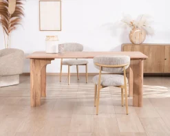 Table de repas rectangulaire 180 cm design scandinave 