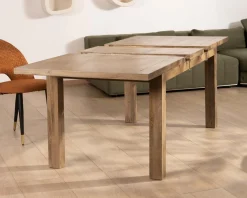 Table de repas rectangulaire extensible en manguier 160-200cm "Baz"