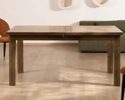 Table de repas rectangulaire extensible en manguier 160-200cm 