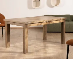 Table de repas rectangulaire extensible en manguier 160-200cm 
