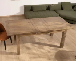 Table de repas rectangulaire extensible en manguier 160-200cm 