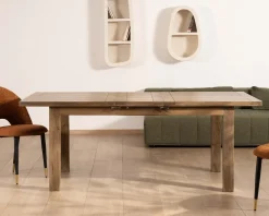 Table de repas rectangulaire extensible en manguier 160-200cm 