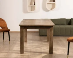 Table de repas rectangulaire extensible en manguier 160-200cm 