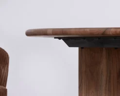 Table de repas ronde style japandi "Yona" 150 cm