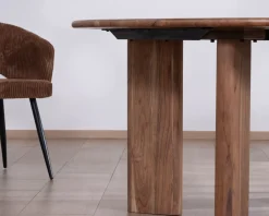 Table de repas ronde style japandi "Yona" 150 cm