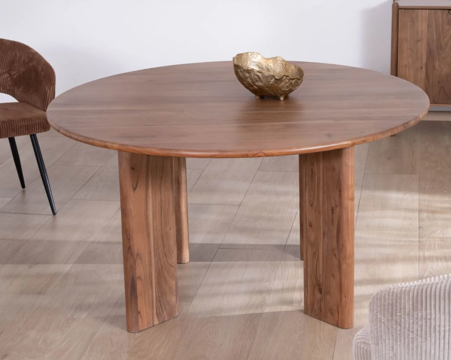 Table de repas ronde style japandi "Yona" 150 cm