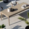 Table de repas spécial outdoor 240cm en teck finition sablée et grisée "Vérone"