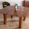 Table de salle à manger carrée en palissandre "Rosewood" 150 cm design rétro
