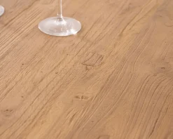 Table de salle à manger ovale en teck naturel 