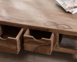 Table de salon 135 cm avec tiroirs recto-verso 