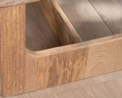 Table de salon épurée en manguier naturel "Maestro" 110 cm