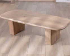 Table de salon rectangle en manguier design épuré "Orobie"