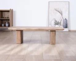Table de salon rectangle en manguier design épuré 