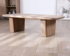 Table de salon rectangle en manguier design épuré 