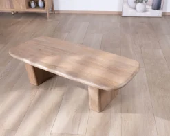 Table de salon rectangle en manguier design épuré 