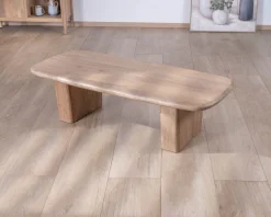 Table de salon rectangle en manguier design épuré 