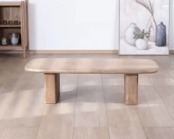Table de salon rectangle en manguier design épuré 
