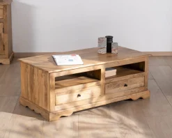Table de salon style classique en manguier "Sarah"
