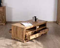 Table de salon style classique en manguier 