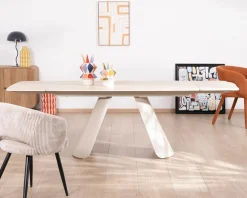 Table extensible 160 à 240 cm rétro chic 