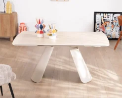 Table extensible 160 à 240 cm rétro chic 