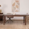 Table extensible en manguier massif teinte noyer "Sicora" 180 à cm esprit zen