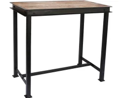 Table haute métal et bois 150x80cm 