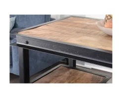 Table haute métal et bois 150x80cm 