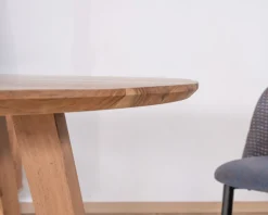Table ronde en acacia style rétro "Boomer" diamètre 100 cm