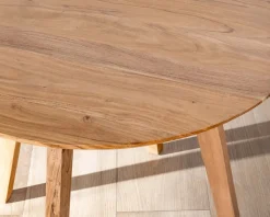 Table ronde en acacia style rétro 