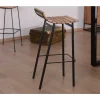 Tabouret de bar design métal et bois massif "Caractère"