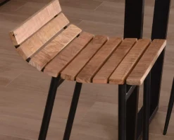 Tabouret de bar design métal et bois massif "Caractère"