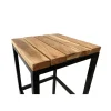 Tabouret de bar en métal et bois exotique "Garden"