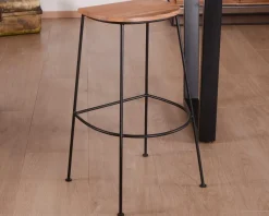 Tabouret de bar métal et bois "Caractère"