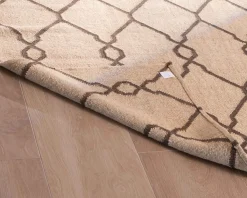 Tapis en jute et laine style kilim beige