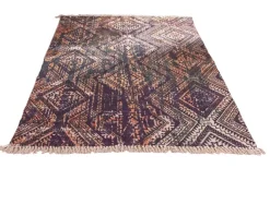 Tapis esprit aztèque motif imprimés en coton "Cocoon" 120x180cm