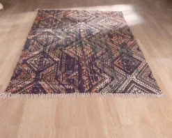 Tapis esprit aztèque motif imprimés en coton 