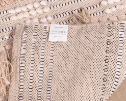Tapis fantaisie en coton texturé beige "Matis" 120x180cm