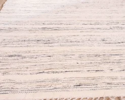 Tapis tissé main en coton et jute avec franges 120x180cm 