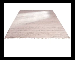 Tapis tissé main en coton et jute avec franges 120x180cm 