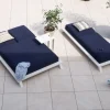 Transat haut de gamme bleu et blanc "Nusa Pedina" tissu Sunbrella