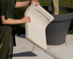 Têtière en tissu écru pour bain de soleil "Nusa Pedina"