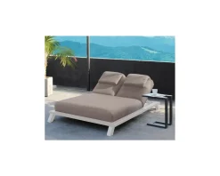 Têtière en tissu taupe pour bain de soleil "Nusa Pedina"
