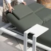 Têtière en tissu vert kaki pour bain de soleil "Nusa Pedina"