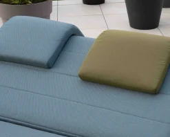 Têtière en tissu vert pour bain de soleil "Nusa Pedina"