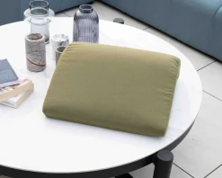 Têtière en tissu vert pour bain de soleil 