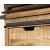Vaisselier industriel métal et bois portes coulissantes 2m "Caractère"