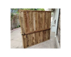 Vaisselier industriel métal et bois portes coulissantes 2m 