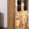 Vaisselier style maison de campagne en manguier avec portes vitrées "Sarah"
